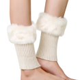 thumbnail image 2 of Women Autumn and Winter Short Turned Wool Warm Socks Boots Cover Knitting Wool Leg Protector, 2 of 4
