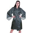 thumbnail image 1 of Moomaya Printed Womens Kimono Sleeve Robes Satin Silk Getting Ready Bridal Robe Coverup, 1 of 7