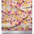 thumbnail image 1 of Soimoi Poly Georgette Fabric Cosmos Floral Printed Fabric 1 Yard 52 Inch Wide, 1 of 3