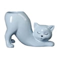 thumbnail image 1 of Ceramic Cat Planter Vase Animal Tail Cactus Flowerpot For Home Garden Patio, 1 of 3
