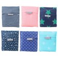 thumbnail image 1 of 6Pcs Grocery Bags with Handles Reble Foldable Washable Heavy-Duty Polyester Cloth Shopping Tote Bag Travel Use 6pcs, 1 of 13