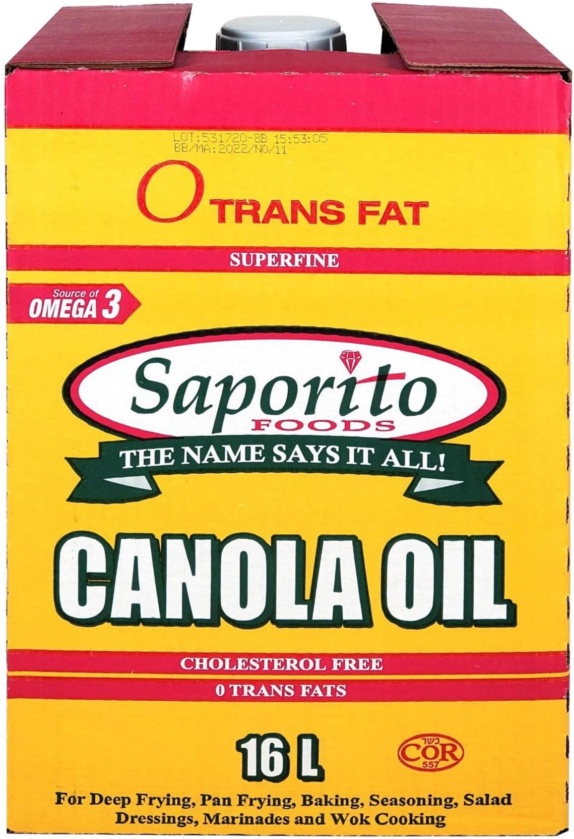 Saporito Huile de Canola en Boîte 16 Litres