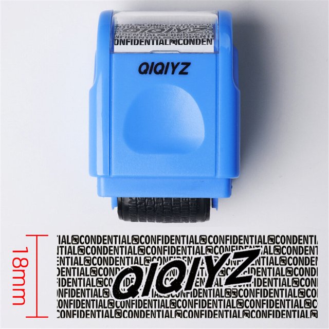Baohd Roller Stamp ID Protection Confidentialité Garde Information Identité Adresse Bloqueur, Bleu