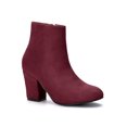 thumbnail image 1 of Unique Bargains Women's Side Zipper Block Heel Ankle Boots, 1 of 8