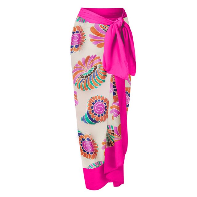 Nouvelle Robe de Plage Aguichant Imprimée Rétro Maillot de Bain Jupe Longue Tenue de Fête Tenue de Plage Été