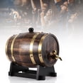 thumbnail image 4 of <p>Wine Barrel, Exquisite In Workmanship 3L Brandy Barrel, Wood Wine Barrel Delicate In Texture  For Home Tea House Restaurant Coffee Shop</p>, 4 of 7