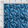 thumbnail image 2 of oneOone Polyester Spandex Blue Fabric Abstract Fabric For Sewing Printed Craft Fabric By The Yard 56 Inch Wide, 2 of 4