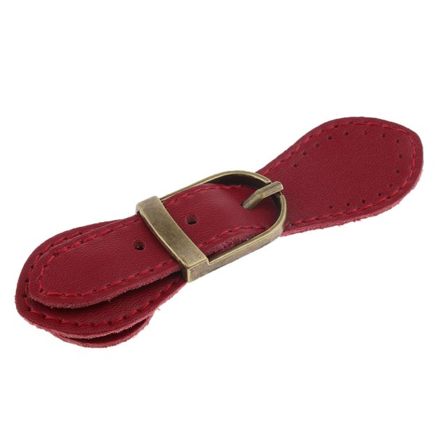 Yinanstore Coudre sur Sac en Cuir Véritable Tab Boucles de Fermeture Réparation de Remplacement Faisant DIY - Rouge, comme Décrit