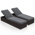 thumbnail image 1 of Costway 2 PCS Chaise Lounge with 4-level Backrest Heavy-Duty Metal Frame Seat Cushion Grey, 1 of 8