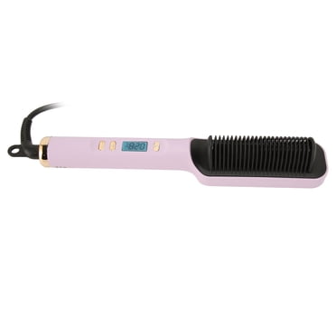 Hair Straightener Brush, Hair Straightening Brush PTC Even Heating LCD Hair Straightener Brush Hot Comb Hair Styling Brush Home Fast Heat Hair Straightening Comb for All Hair Types