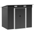 thumbnail image 1 of Outsunny Outdoor Storage Shed, Garden Shed with Lockable Doors, Black, 1 of 9