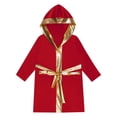 thumbnail image 4 of Alvivi Enfants Garçons Robe de Boxe Art Martial Muay Thaï Uniforme Manches Longues Kick Boxe Robe à Capuche Ensembles Bourgogne 12, 4 of 7