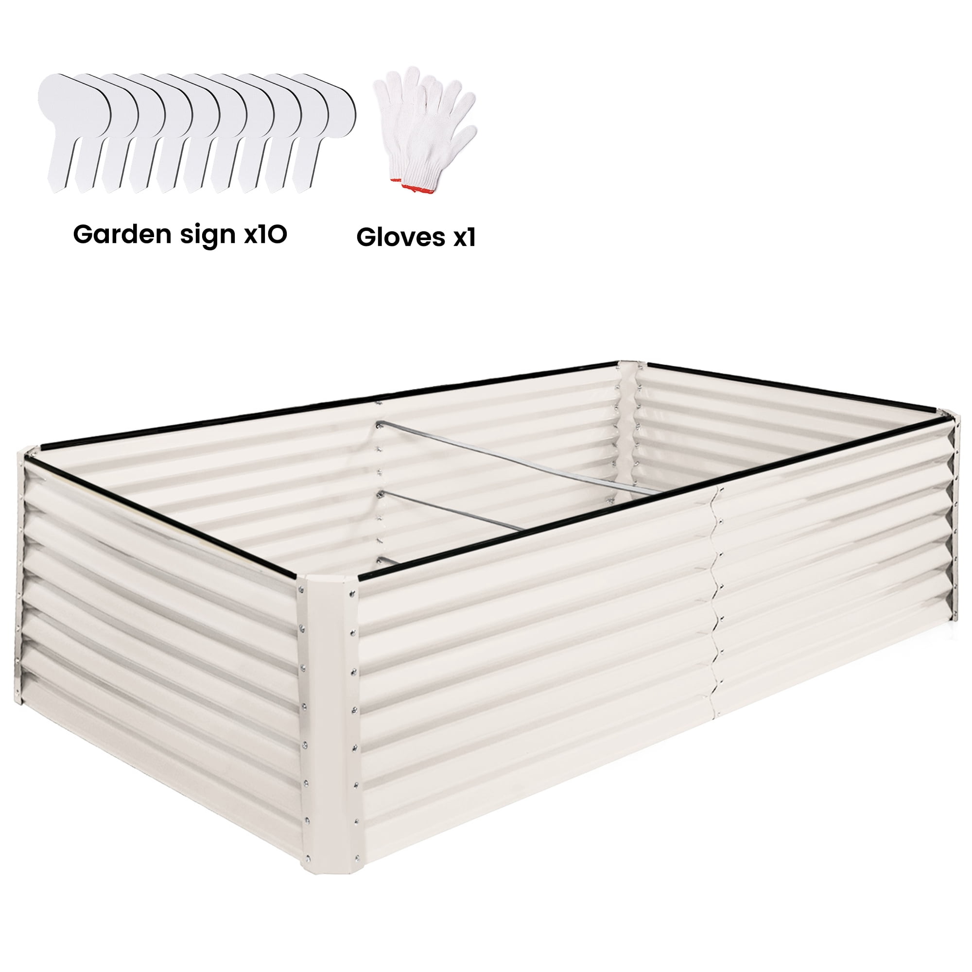 Noble House Raised Garden Bed, Galvanized Planter Box Stand Outdoor,Herbs