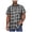 Black, variant on Men's Short Sleeve Shirt, Plaid Casual Button Down Shirt with Pocket, Comfortable Polyester Fabric
