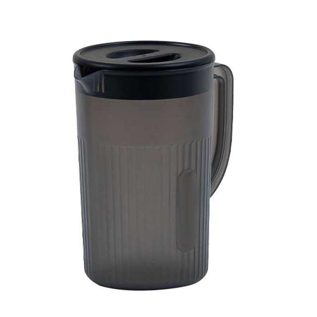 Pichet d'Eau en PP de Grande Capacité avec Couvercle et Trou de Filtre, Compatible Réfrigérateur, Résistant aux Hautes Températures, Design Tendance, Pichet Froid pour Jus et Thé