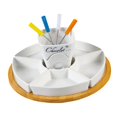 thumbnail image 2 of Lipstore Home Tea Light Candle Fondue Set Ceramic Butter Warmer Set Melt Hot Pot Bowl B, 2 of 8