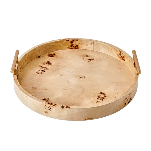 Beautiful Burlwood Tabletop Tray by Drew Barrymore 1.75" X 15.75"