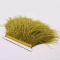 thumbnail image 3 of pitrice 1 Yard Frange de Plume d'Autruche Teinte Ruban d'Embellissement Vert Armée, 3 of 8