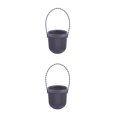 thumbnail image 1 of Transemion ABS Decorate With Lightweight Planter With Removable Strape And Wall-Mount Option Inner Layer Hollowed Out For Better Black 8.7*9.5*20.5cm 2Set, 1 of 6