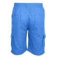 thumbnail image 5 of Men's Cargo Shorts Plus Size Big and Tall Cargo Shorts Multi-Pockets Relaxed Summer Drawstring Beach Shorts Pants, 5 of 5