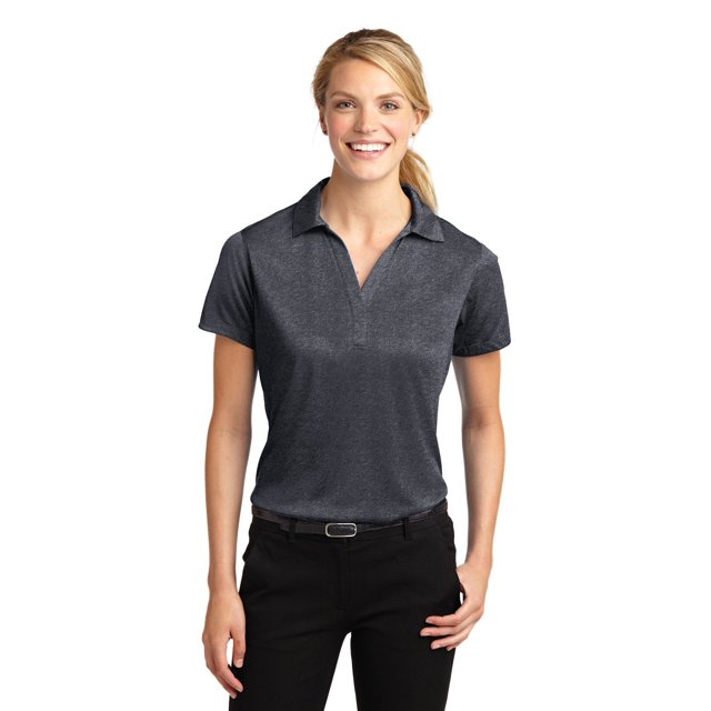 Sport-Tek Ladies Heather Contender Polo, Graphite Heather, XXXX-Large