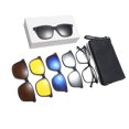 thumbnail image 4 of Transemion 5piece Magnetic Clip On Glasses Stable Fixation Dual-purpose For Eyeglasses And Smooth Line PC Frame Type 2 5Set, 4 of 6