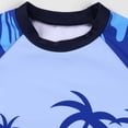 thumbnail image 4 of TBWNWG Boys Two Piece Swimsuit Set Swimwear with Tree Print Rash Guard Shirt and Trunks for Beach Pool,Size 6-7 Years, 4 of 9