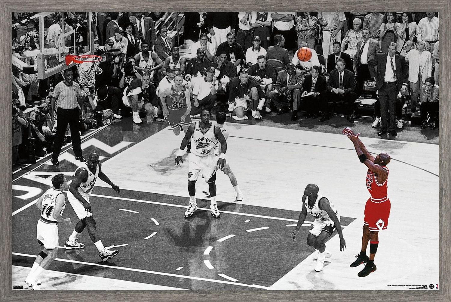 Michael Jordan - The Shot Horizontal Wall Poster, 22.375" x 34"