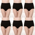 thumbnail image 2 of Plebaso Womens High Waisted Cotton Underwear Full Coverage Ladies Panties Multipack Regular and Plus Size, 2 of 4