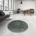thumbnail image 3 of Ahgly Company Indoor Rectangle Abstract Gunmetal Green Abstract Area Rugs, 2' x 5', 3 of 6