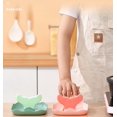 thumbnail image 3 of Transemion Pot Lid Holder with Tray Nonslip Kitchen Multi-purpose Organizer Spatula Pan Stand Cabinet Storage Rack Household Green 1Set, 3 of 6