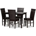 thumbnail image 1 of Baxton Studio Thea Ensemble de Salle à Manger 5 Pcs en Brun Foncé, 1 of 7