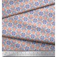 thumbnail image 3 of Soimoi Velvet Fabric Ogee Damask Printed Craft Fabric by the Yard 58 Inch Wide, 3 of 5