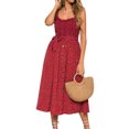 thumbnail image 1 of Julyccc Robe Maxi Boho Sans Manches pour Femmes, Robe d'Été de Plage à Boutons, 1 of 4