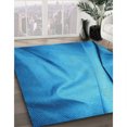 thumbnail image 3 of Ahgly Company Tapis d'Intérieur Lavable en Machine Carré Bleu Transitionnel, 8 Pieds Carré, 3 of 7