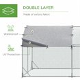 thumbnail image 4 of PawHut Galvanized Large Metal Chicken Coop Cage 9.2' x 24.9' x 6.5', 4 of 10