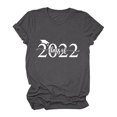 thumbnail image 2 of Pompotops T-Shirt Décontracté à Manches Courtes pour Femmes avec Imprimé Lettre, 2 of 5