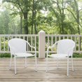 thumbnail image 4 of Bowery Hill Ensemble de Conversation en Osier / Rotin Côtier 3 Pcs Blanc, 4 of 5