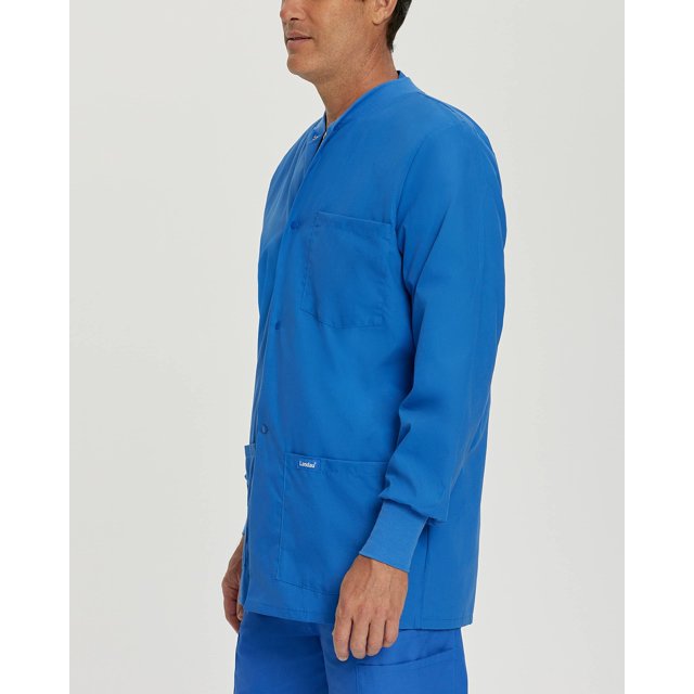 Landau Essentials Vestes de Sarrau à 5 Poches pour Hommes - Coupe Classique Décontractée, Col Ras du Cou, devant à Boutons-Pression, Sarraus d'Échauffement 7551