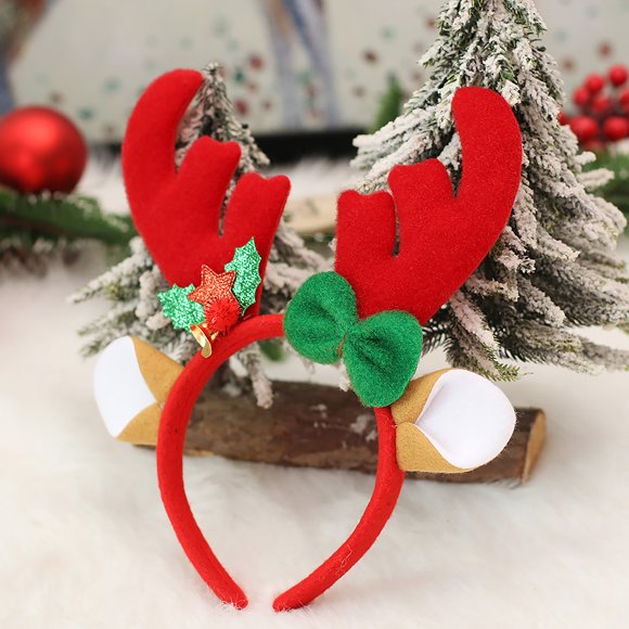 Dvkptbk antler headband Christmas Decorations for Adults and Children, Deer Antler Hair Bands, Fabric Art, Christmas Gifts Home Decor Christmas Decorations