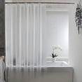thumbnail image 3 of Doublure de Rideau de Douche Épaisse en Cristal Transparent Robuste avec Pierres Transparentes Robustes et Oeillets Résistants à la Rouille, Imperméable, Doublure de Rideau de Douche en Plastique pour Salle de Bain - 72 Pouces x 72 Pouces, 3 of 7