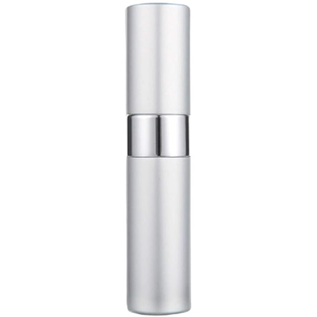 Clear Plastic Empty Squeeze Bottles with Flip Cap,15ml Portable Empty Refillable Aluminum Perfume Cosmetic Spray Bottle Atomiser Silver