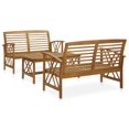 thumbnail image 1 of vidaXL 3 Piece Garden Lounge Set Solid Acacia Wood, 1 of 5