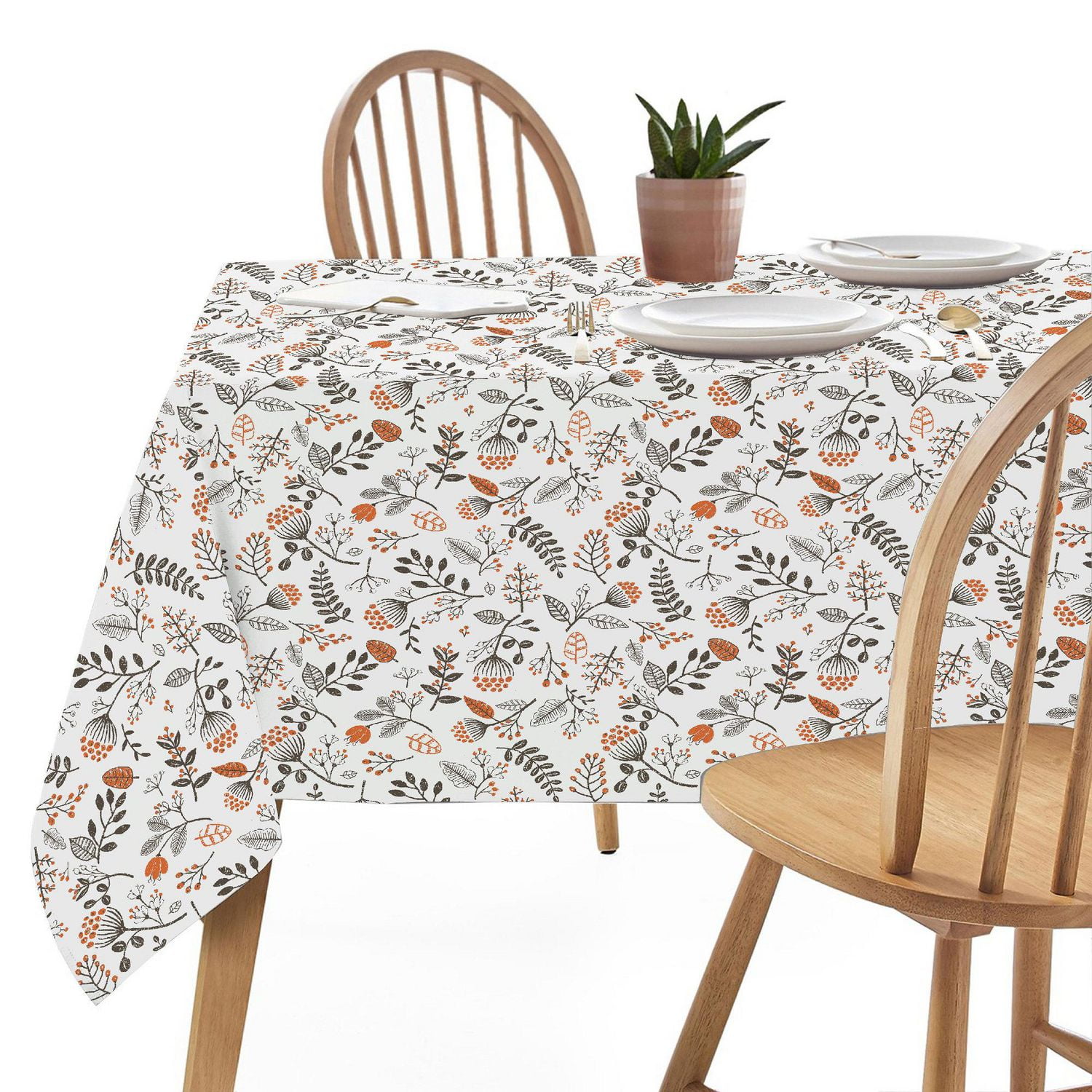 Coton Tableau (60 "Round) (Persimmon)