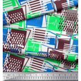 thumbnail image 2 of Soimoi Blue polyester Crepe Fabric Geometric Abstract Print Fabric by the Yard 52 Inch Wide, 2 of 3