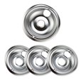 thumbnail image 1 of Purelux Electric Range Drip Pans Replacement Compatible with GE or Hotpoint Stove Chrome Finish 4 Pieces Pack Includes 1 Large 8-Inch and 3 Small 6-Inch, 1 of 1