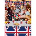 thumbnail image 4 of AMERTEER Union Jack Tableware Tablecloth/Paper Plates/ Napkins / Cups / Spoons / Fork / Triangle Flags Banner Dinnerware ，2 tablecloths, 4 of 9