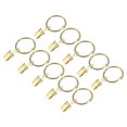 thumbnail image 1 of Unique Bargains Curtain Rings with Clips, 36pack Drapery Curtain Clip Rings, 1.22 Inch Curtain Clip Rings Hooks (Gold), 1 of 5