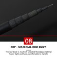 thumbnail image 1 of pitrice 37 Tone Fiberglass Fishing Stream Rods Light and Rigid Rod Body for River Pond Fishing Using, 1 of 9