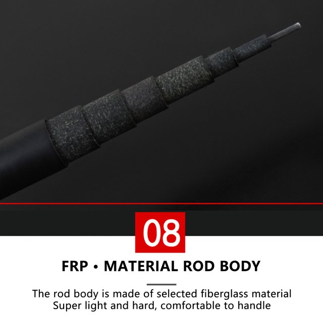 pitrice 37 Tone Fiberglass Fishing Stream Rods Light and Rigid Rod Body for River Pond Fishing Using